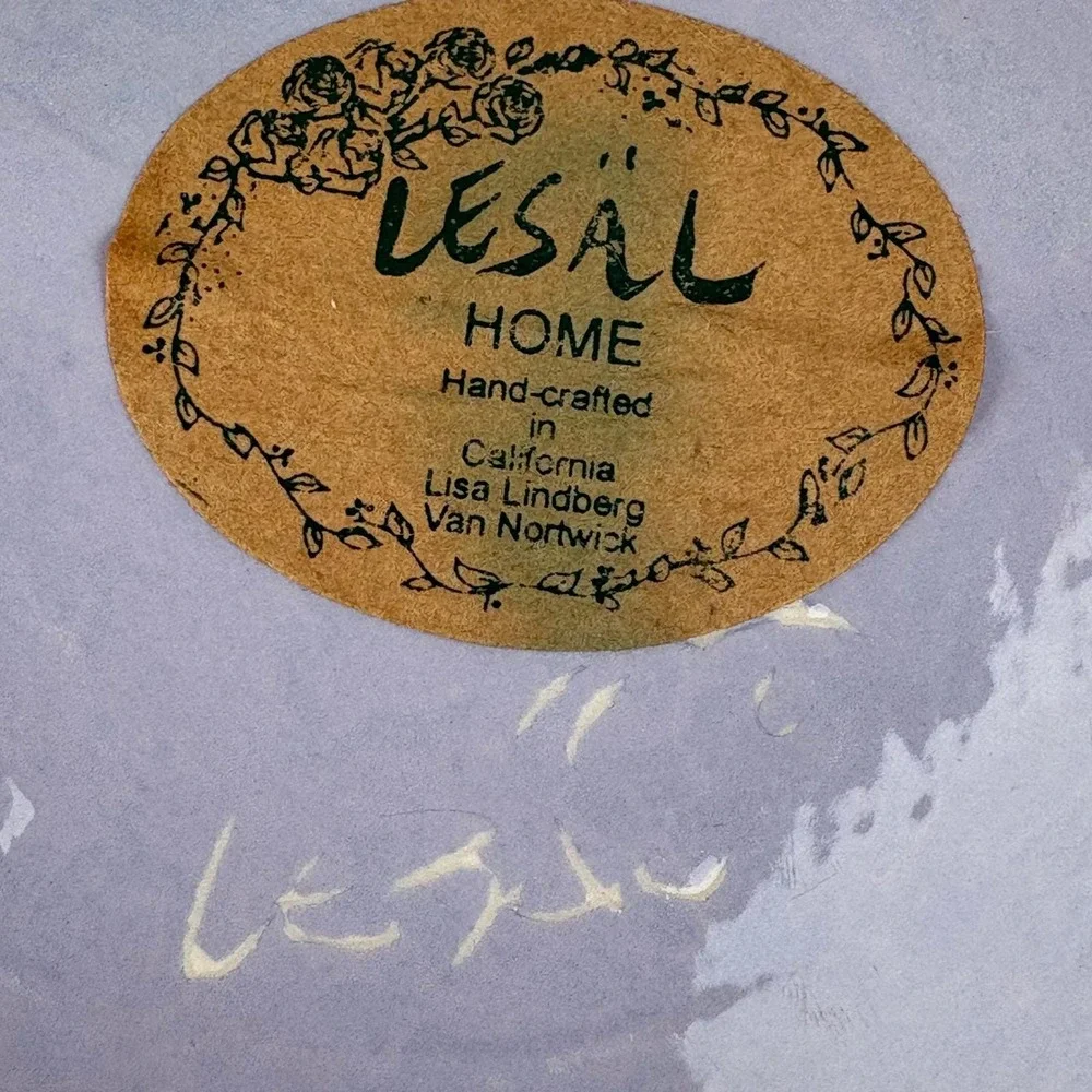 Lesal Home Hand Painted Floral Dinner Plate Pink Rose‎ Cottagecore Decor